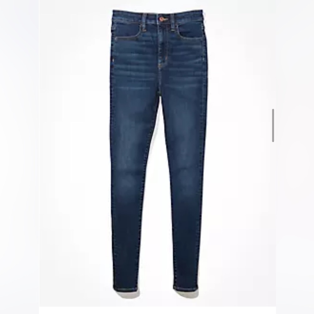 American Eagle Outfitters Blue Denim Jeans High Waist Size 12